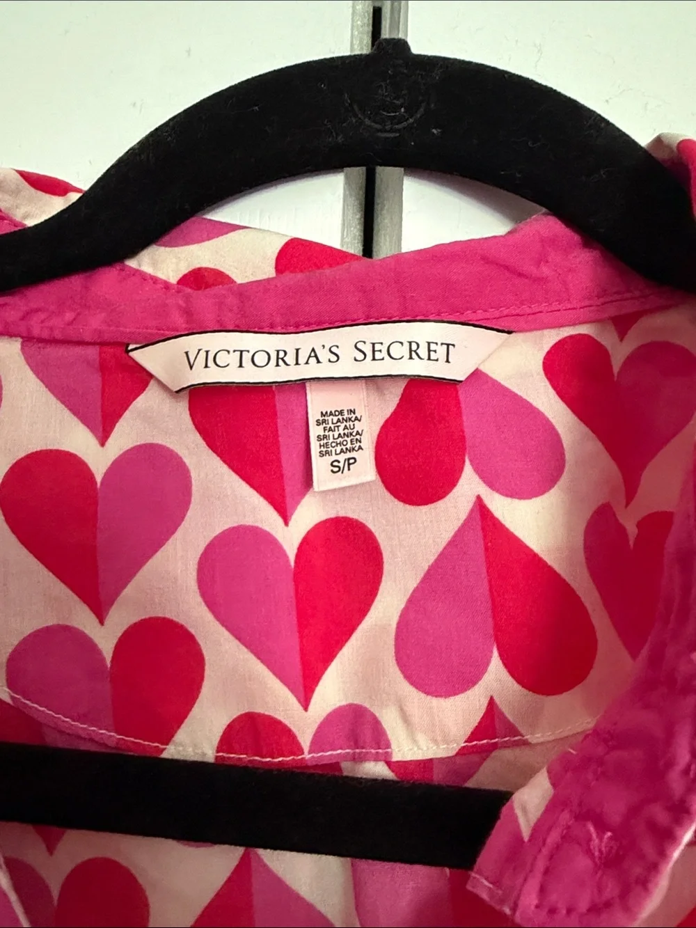 Women’s Pink Heart-Print Pajama Set - Brand: Victoria’s Secret